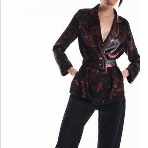 Zara Belted Print Blouse